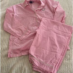 EUC Pink Gingham Cotton Pajamas